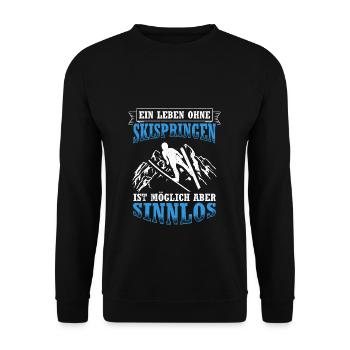 Ski Jumping Ski Flying Competition Winter Sports Skisp - Unisex Sweatshirt - black - Front - Alina (178cm) & Michal (187cm)