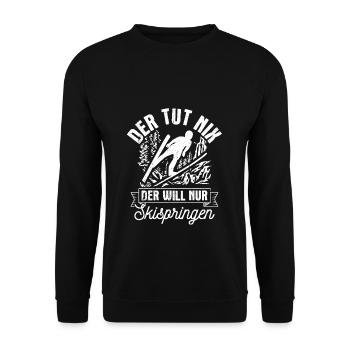 Ski Jumping Ski Flying Competition Winter Sports Skisp - Unisex Sweatshirt - black - Front - Alina (178cm) & Michal (187cm)
