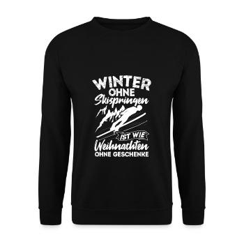 Ski Jumping Ski Flying Competition Winter Sports Skisp - Unisex Sweatshirt - black - Front - Alina (178cm) & Michal (187cm)