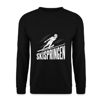 Saut à ski Vol à ski Vacances à ski Sports d’hiver Ski S - Sweat-shirt Unisexe - noir - Devant - Alina (178cm) & Michal (187cm)
