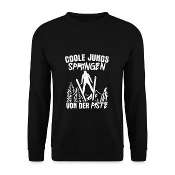 Ski Jumping Ski Flying Competition Winter Sports Skisp - Unisex Sweatshirt - black - Front - Alina (178cm) & Michal (187cm)