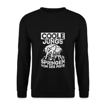 Ski Jumping Ski Flying Competition Winter Sports Skisp - Unisex Sweatshirt - black - Front - Alina (178cm) & Michal (187cm)