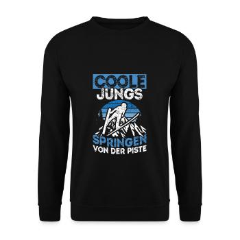 Ski Jumping Ski Flying Competition Winter Sports Skisp - Unisex Sweatshirt - black - Front - Alina (178cm) & Michal (187cm)