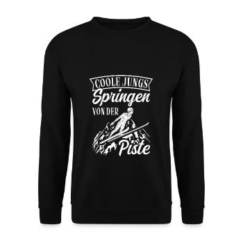 Ski Jumping Ski Flying Competition Winter Sports Skisp - Unisex Sweatshirt - black - Front - Alina (178cm) & Michal (187cm)