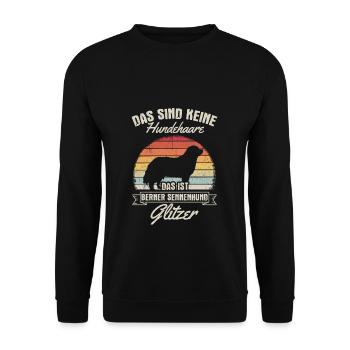 That's not dog hair, that's Bernese Sennenhu - Unisex Sweatshirt - black - Front - Alina (178cm) & Michal (187cm)