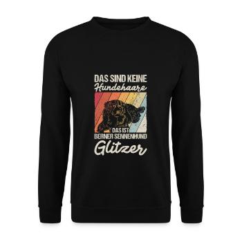 That's not dog hair, that's Bernese Sennenhu - Unisex Sweatshirt - black - Front - Alina (178cm) & Michal (187cm)