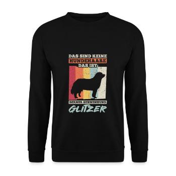 That's not dog hair, that's Bernese Sennenhu - Unisex Sweatshirt - black - Front - Alina (178cm) & Michal (187cm)