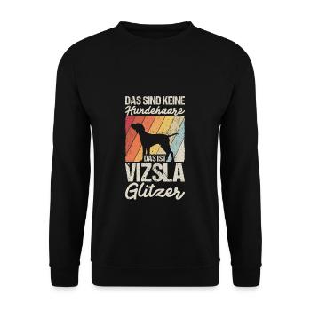 Vizsla marche chien propriétaire chien cadeau Hun - Sweat-shirt Unisexe - noir - Devant - Alina (178cm) & Michal (187cm)