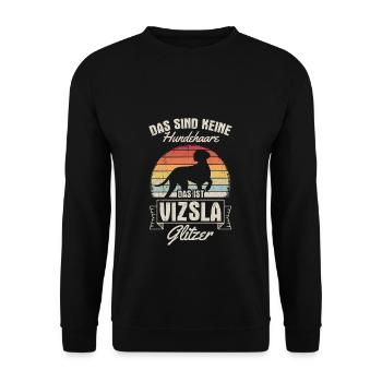 Vizsla Dog Walk Dog Fan Dog Owner Dog Dog Love - Unisex Sweatshirt - black - Front - Alina (178cm) & Michal (187cm)