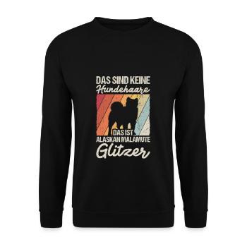 Ce ne sont pas des poils de chien, c’est du Malamute d’Alaska - Sweat-shirt Unisexe - noir - Devant - Alina (178cm) & Michal (187cm)