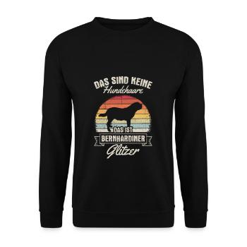 Das Sind Keine Hunde Haare Das Ist Bernhardiner Gl - Unisex Pullover - Schwarz - Vorne - Alina (178cm) & Michal (187cm)