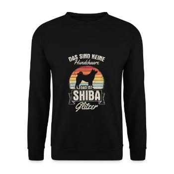 Ce ne sont pas des poils de chien, c’est Shiba Glitter G - Sweat-shirt Unisexe - noir - Devant - Alina (178cm) & Michal (187cm)