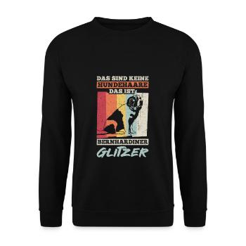 Saint-Bernard, Propriétaire De Chien, Chien, Promeneur, Chien - Sweat-shirt Unisexe - noir - Devant - Alina (178cm) & Michal (187cm)