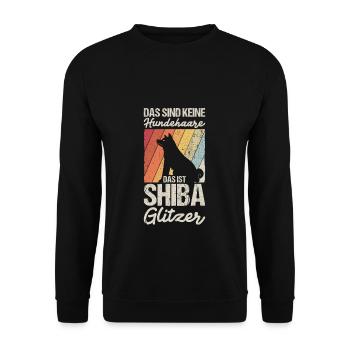 Shiba Dog Dog Fan Dog Owner Dog Dog Love - Unisex Sweatshirt - black - Front - Alina (178cm) & Michal (187cm)