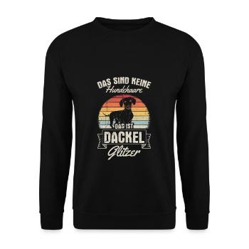 Dachshund Walking Dog Owner Dog Gift Hun - Unisex Sweatshirt - black - Front - Alina (178cm) & Michal (187cm)