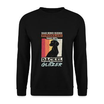 Teckel, promenade de chien, fan de chien, propriétaire de chien, chien chien amour - Sweat-shirt Unisexe - noir - Devant - Alina (178cm) & Michal (187cm)