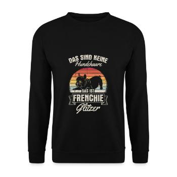 Frenchie promenade chien propriétaire chien cadeau H - Sweat-shirt Unisexe - noir - Devant - Alina (178cm) & Michal (187cm)