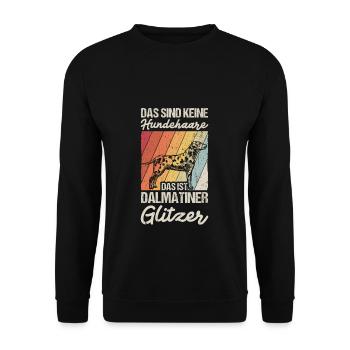 That's not dog hair, that's Dalmatian Glit - Unisex Sweatshirt - black - Front - Alina (178cm) & Michal (187cm)