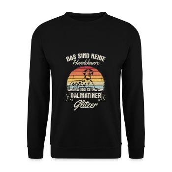 Dalmatian Dog Walk Dog Fan Dog Owner Dog Dogs - Unisex Sweatshirt - black - Front - Alina (178cm) & Michal (187cm)