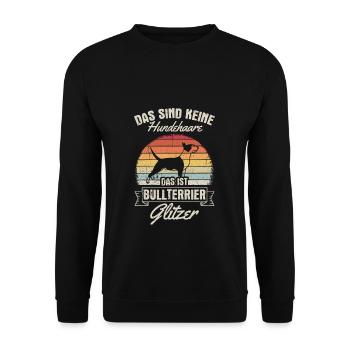 Bull Terrier chien promenade chien Fan chien propriétaire chien chien chien - Sweat-shirt Unisexe - noir - Devant - Alina (178cm) & Michal (187cm)