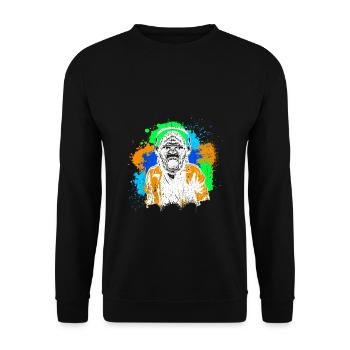 DJ Monkey Music Party Fun Sunglasses Dance Party M - Unisex Sweatshirt - black - Front - Alina (178cm) & Michal (187cm)