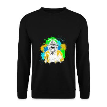 DJ Monkey Music Party Fun Sunglasses Fun Dancing C - Unisex Sweatshirt - black - Front - Alina (178cm) & Michal (187cm)