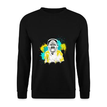 DJ Monkey Music Party Fun Sunglasses Dance Party M - Unisex Sweatshirt - black - Front - Alina (178cm) & Michal (187cm)