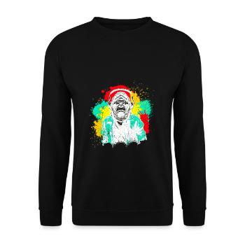 DJ Monkey Music Party Fun Sunglasses Dance Party M - Unisex Sweatshirt - black - Front - Alina (178cm) & Michal (187cm)