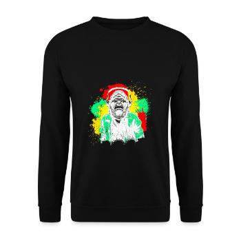 DJ Monkey Music Party Fun Sunglasses Fun Dancing C - Unisex Sweatshirt - black - Front - Alina (178cm) & Michal (187cm)