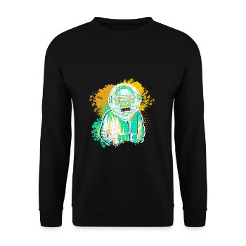 DJ Monkey Music Party Fun Sunglasses Fun Dancing C - Unisex Sweatshirt - black - Front - Alina (178cm) & Michal (187cm)