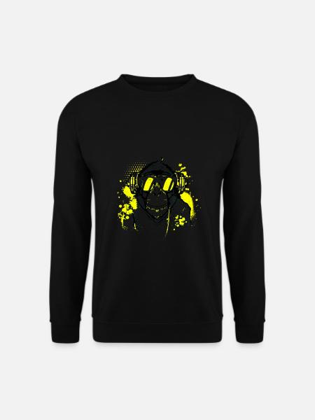 DJ Monkey Music Party Fun Sunglasses Dance Party M - Unisex Pullover - Schwarz