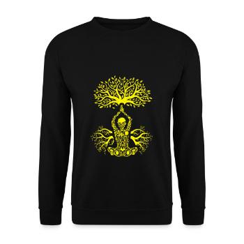 Most people call me grandpa - Unisex Sweatshirt - black - Front - Alina (178cm) & Michal (187cm)