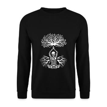 Most people call me call me Grandpa Gr - Unisex Sweatshirt - black - Front - Alina (178cm) & Michal (187cm)