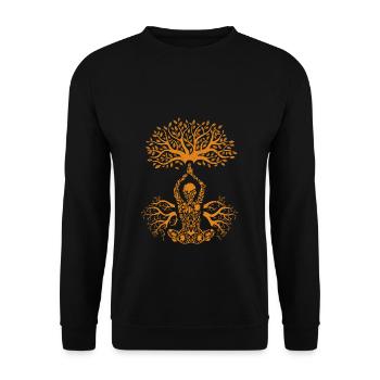Most people call me call me grandpa sp - Unisex Sweatshirt - black - Front - Alina (178cm) & Michal (187cm)