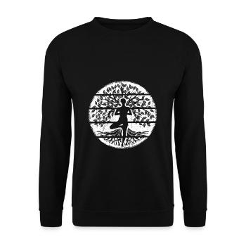 Most people call me grandpa - Unisex Sweatshirt - black - Front - Alina (178cm) & Michal (187cm)