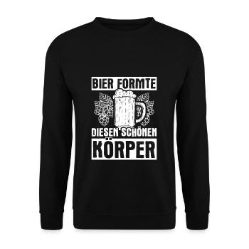 Bier Formte Diesen Schönen Körper Saufen Bier Bier - Unisex Pullover - Schwarz - Vorne - Alina (178cm) & Michal (187cm)