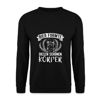 bière boire de la bière plaisir boire fête houblon alcool t - Sweat-shirt Unisexe - noir - Devant - Alina (178cm) & Michal (187cm)