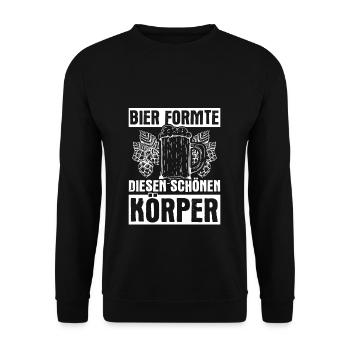 Beer Drinking Beer Fun Party Holiday Booze Party Bie - Unisex Sweatshirt - black - Front - Alina (178cm) & Michal (187cm)