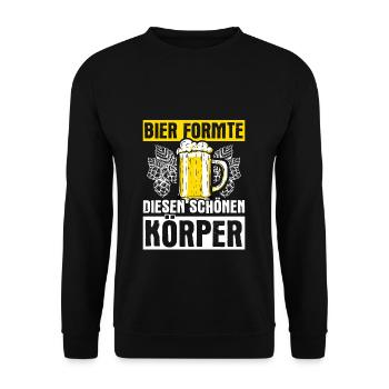 bière boire de la bière plaisir boire fête houblon alcool t - Sweat-shirt Unisexe - noir - Devant - Alina (178cm) & Michal (187cm)