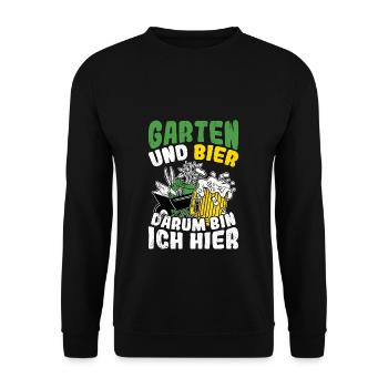 gardener beer drinking beer beer beer pong hops booze - Unisex Sweatshirt - black - Front - Alina (178cm) & Michal (187cm)
