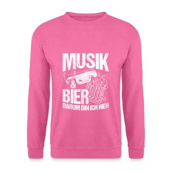Music & Beer That's why I'm here Booze Drinking Tour Bi - Unisex Sweatshirt - pink - Front