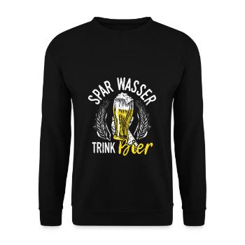 Beer Drinking Beer Fun Beer Pong Hops Drinking Drinking Drinks - Unisex Sweatshirt - black - Front - Alina (178cm) & Michal (187cm)