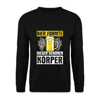 bière boire de la bière plaisir boire fête houblon alcool t - Sweat-shirt Unisexe - noir - Devant - Alina (178cm) & Michal (187cm)