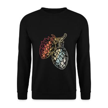 Vintage Beer Beer Drinking Beer Fun Beer Pong Drinking - Unisex Sweatshirt - black - Front - Alina (178cm) & Michal (187cm)