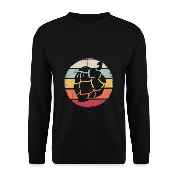 Vintage Beer Beer Drinking Beer Fun Beer Pong Drinking - Unisex Sweatshirt - black - Front - Alina (178cm) & Michal (187cm)