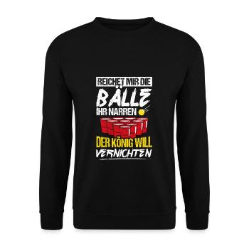 Donnez-moi les balles, imbéciles, bière, amusement, beer pong - Sweat-shirt Unisexe - noir - Devant - Alina (178cm) & Michal (187cm)