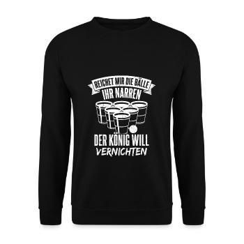 Bière Boire de la bière Plaisir Beer Pong Houblon Boire Boire des boissons - Sweat-shirt Unisexe - noir - Devant - Alina (178cm) & Michal (187cm)