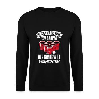 Beer Drinking Beer Fun Beer Pong Booze Drinking Tour Beer - Unisex Sweatshirt - black - Front - Alina (178cm) & Michal (187cm)