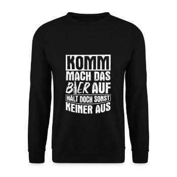 Beer Drinking Beer Fun Pub Hops Drinking Drinking - Unisex Sweatshirt - black - Front - Alina (178cm) & Michal (187cm)