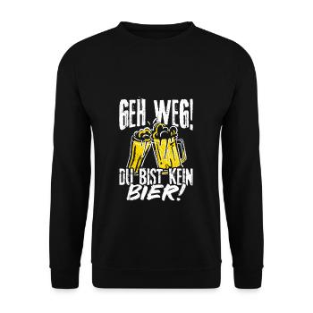 Bière Boire Bière S’amuser Pub Houblon Boire Boire - Sweat-shirt Unisexe - noir - Devant - Alina (178cm) & Michal (187cm)